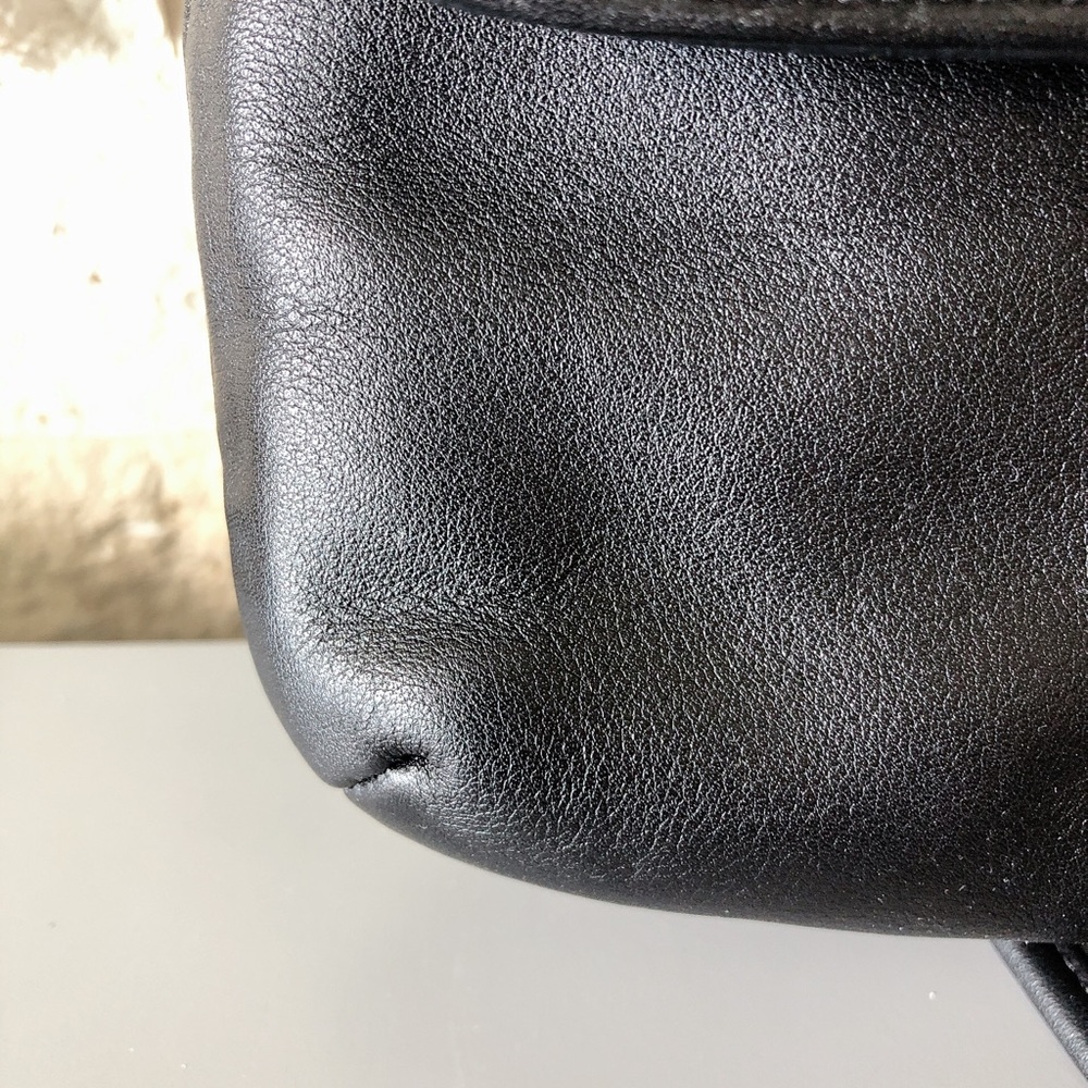 Coach black leather crossbody bag purse silver hardware wallet women’s - Picture 6 of 17